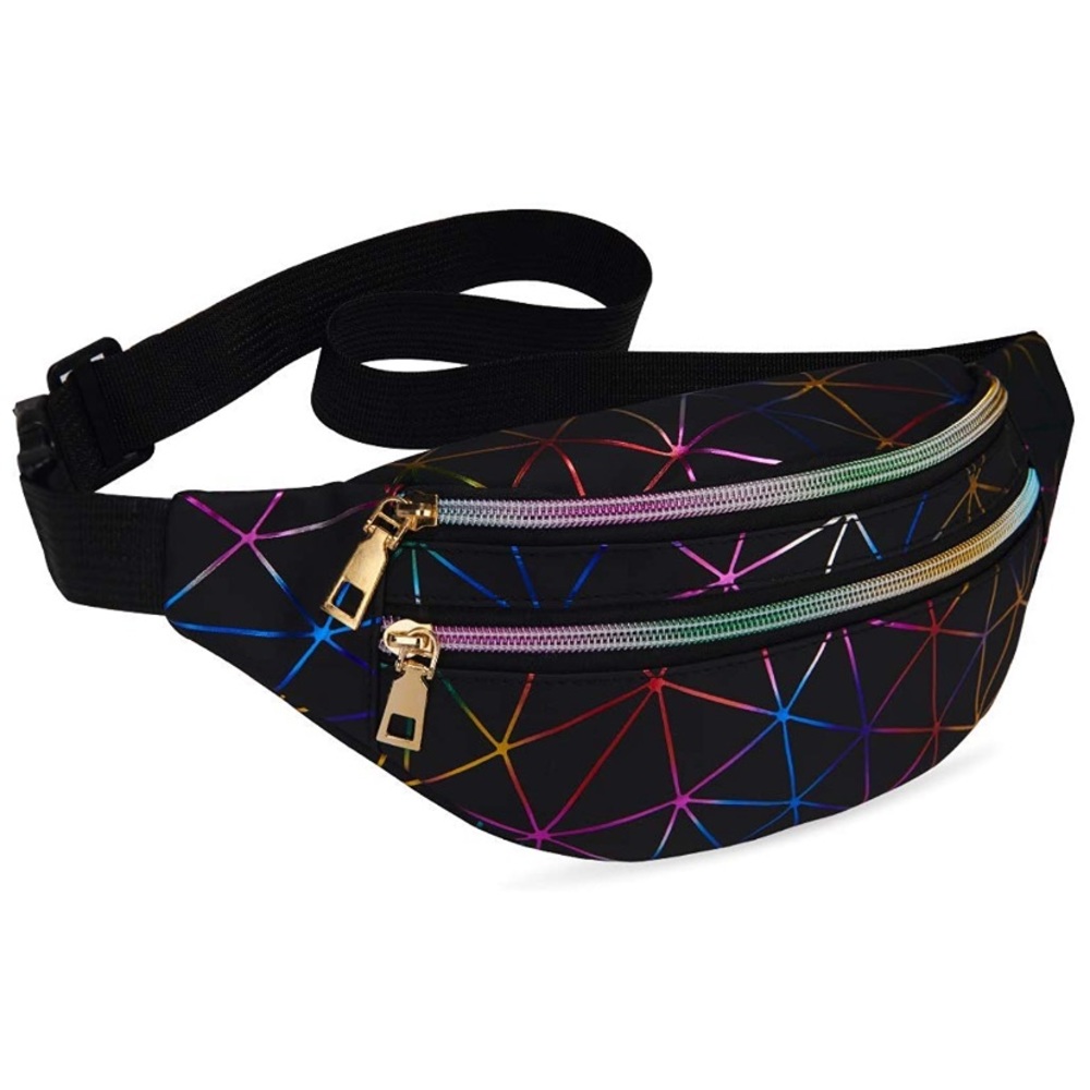 Holographic Fanny Packs Shiny Waist Bum Waterproof